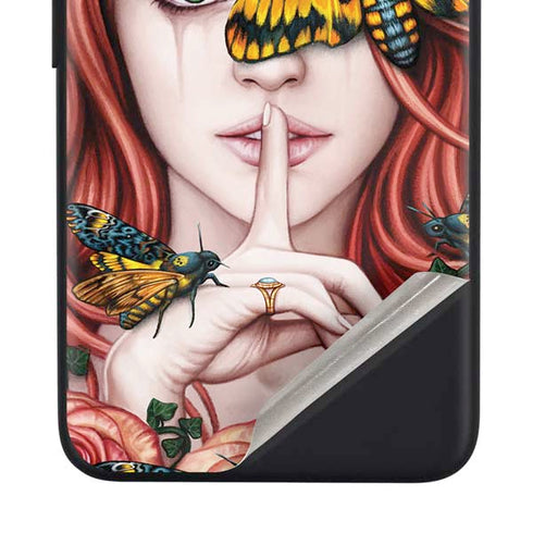Gothic Woman and Death Moth Butterflies by Sarah Richter Google Pixel 4a Skin